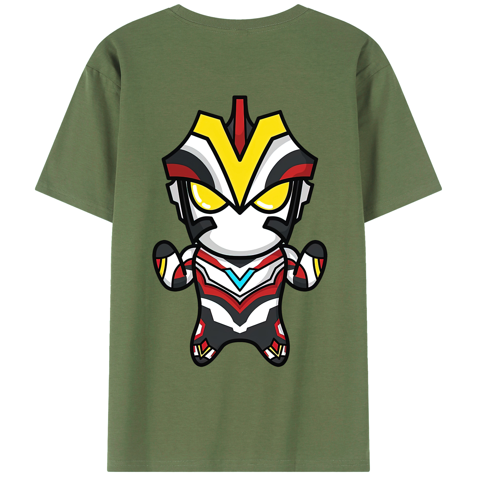 （画像用） ウルトラマン Ultraman 綿100％ メンズ半袖Tシャツ（バックプリント） 通気性